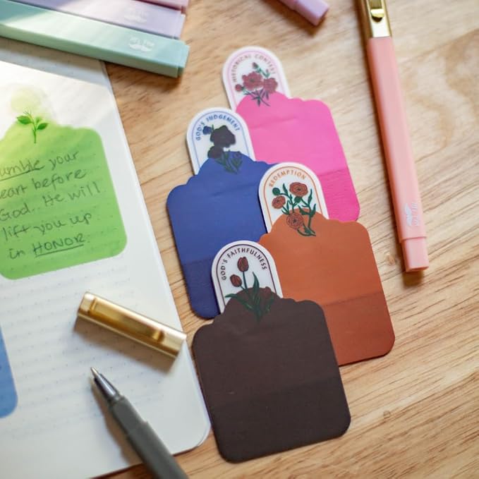 Mr. Pen- Plastic Transparent Bible Sticky Notes, 10 Pads, 200 Sheets
