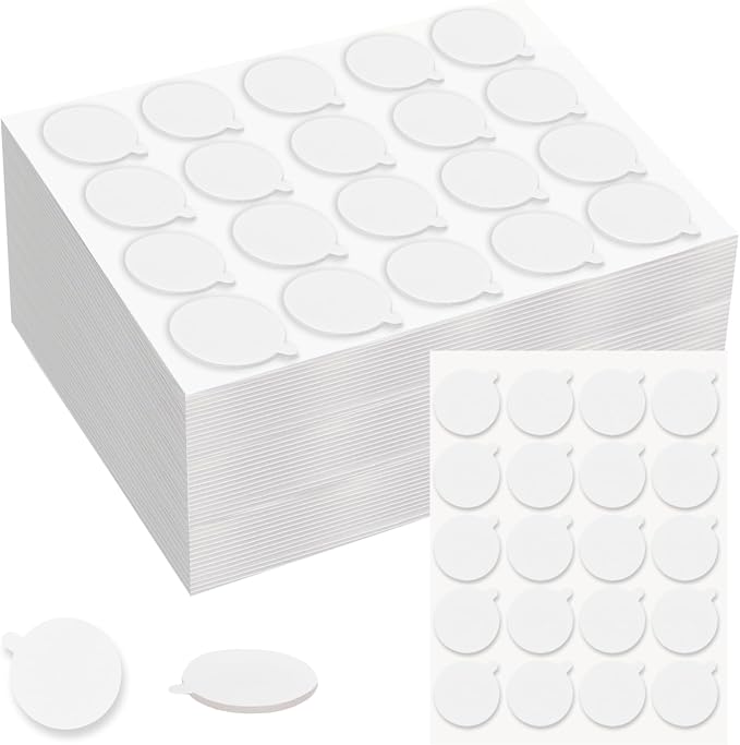 720Pcs Candle Making Wick Stickers, Double Sided, White | Heat Resistance, Secure Hold, Wick Holders for DIY Home Craft Projects and Gifts