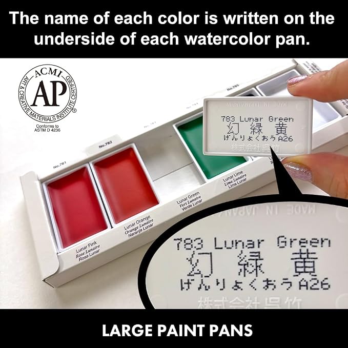 Kuretake Gansai Tambi GRANULATING COLORS 3, 5 Color Set, Made in Japan