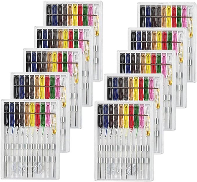 10 Boxes Quick Fix Sewing Kit, Easy Pre Threaded Needle Kit