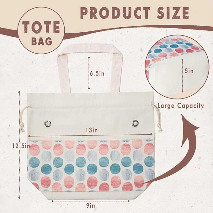 TOGETRUE Yarn Bag, Knitting Crochet Tote Bag, Yarn Storage Bags Organizer, Crochet bags for Crocheting Project, Store Skein Ball, Short Knitting Needle (Medium, Point Shape)