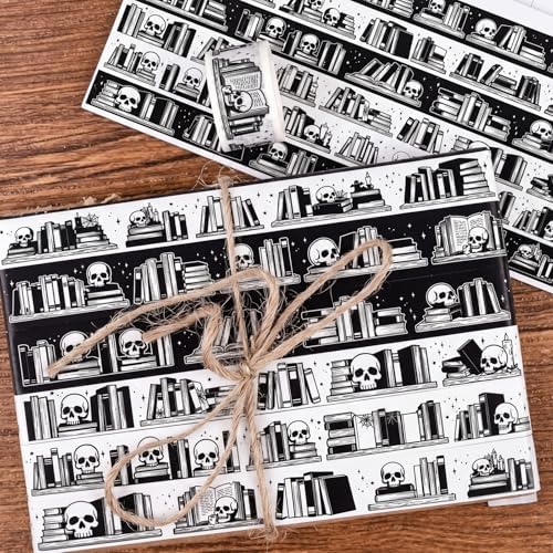 24 Rolls Book Washi Tape Back to School Crafting Gifts, Gothic