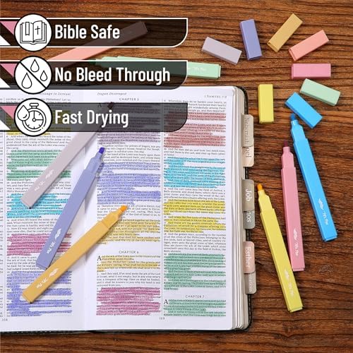 Mr. Pen- Aesthetic Highlighters No Bleed, 8 Pack, Assorted Colors | Chisel Tip, Cute Highlighters Assorted Colors for Journaling, Highlighting, Underlining, Fast Dry, Back to School Supplies