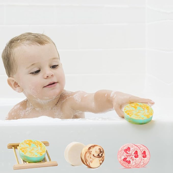 Round Soap Silicone Molds 2.1 Inch Small Round Mold | 2 Piece Silicone Mold, Suitable for Handmade Soap Shower Steamer Shower Bomb Candles Chocolate Cake and DIY Crafts Making