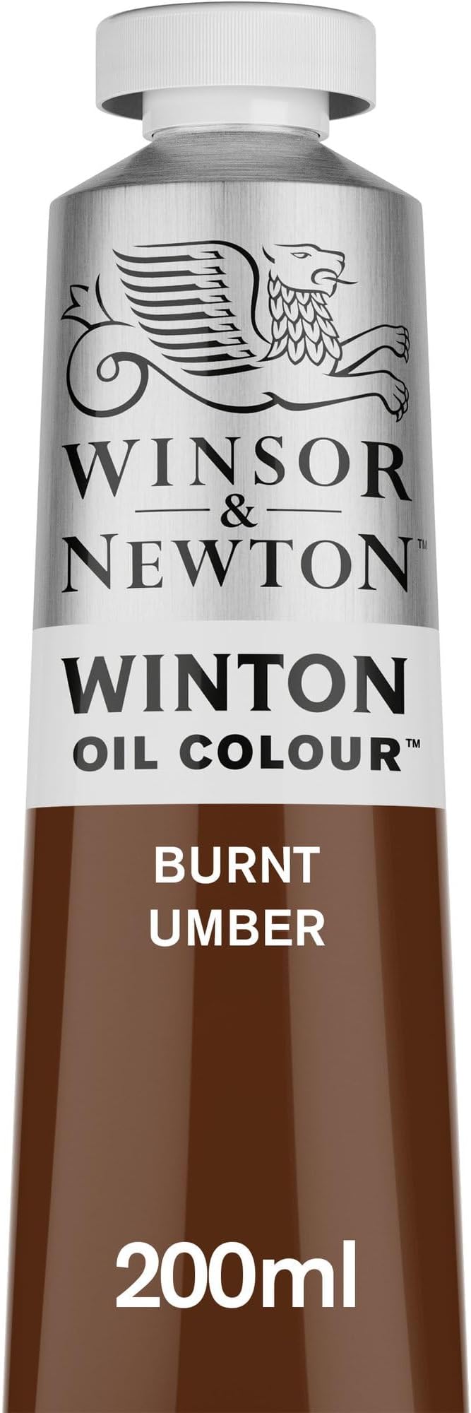Winsor & Newton Winton Oil Color, 200ml Tube, Burnt Umber | High-quality pigments, Durable, Lightfast, Permanent, Uniform Consistency, Great Pigment Load