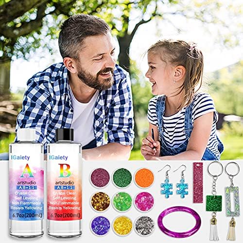 IGaiety Resin Jewelry Making Kit with Silicone Molds, 278PCS Starter Set