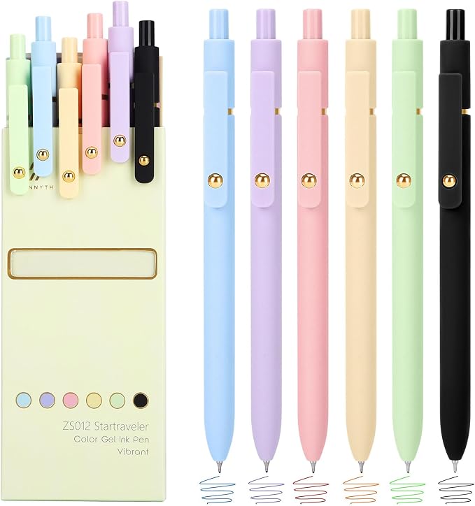 Ddaowanx Colored Gel Pens Set,0.5mm Retractable Quick Dry Colorful Ink Pens
