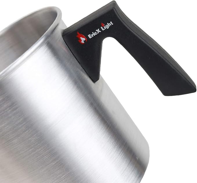 EricX Light Candle Making Pouring Pot,2 pounds,Double Boiler Wax Melting Pot,Dripless Pouring Spout & Heat-Resisting Handle Designed,Aluminum Construction Candle Making Pitcher