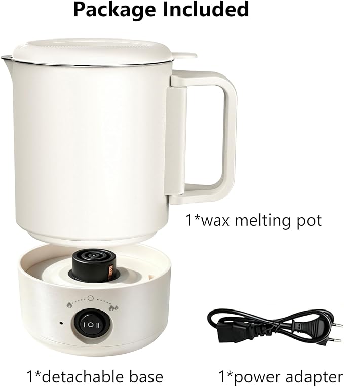 Electric Wax Melting Pot for Candle Making with Pour Spout for Beginners | Wax Pot for Candle Making,800ML Wax Warmer Suitable for Parent-child DIY Adults Works with Various Wax Materials