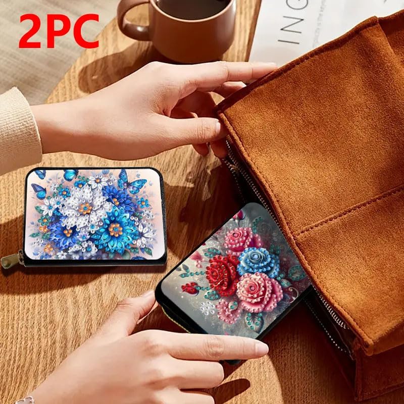 DDGYP DIY Diamond Painting Credit Card Wallet Kit for Women3.14*4.33*0.98in