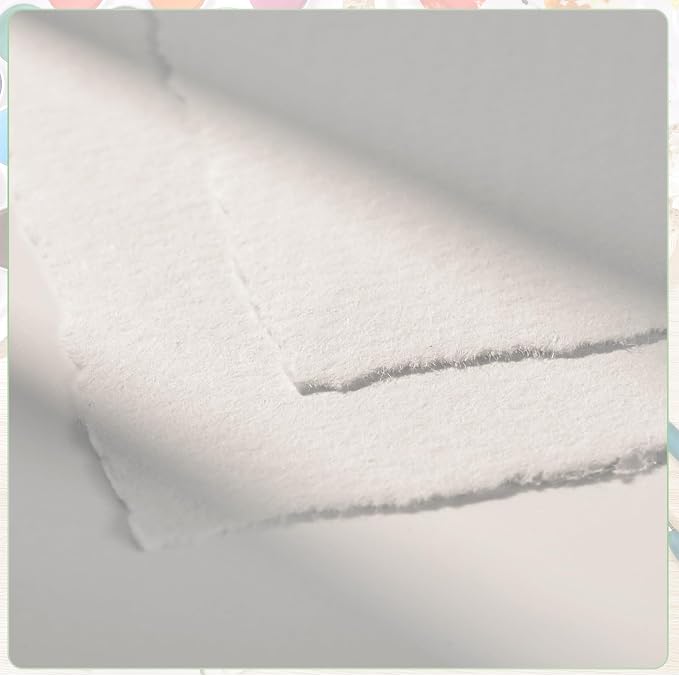50 Sheets Deckled Edge Watercolor Paper, 2.5 x 3.5 in, 160 GSM