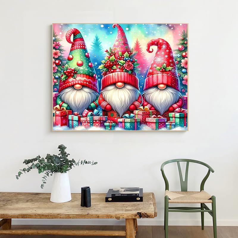 Diamond Art Kits for Adults Christmas Gnomes Diamond Painting Kit 12x16in