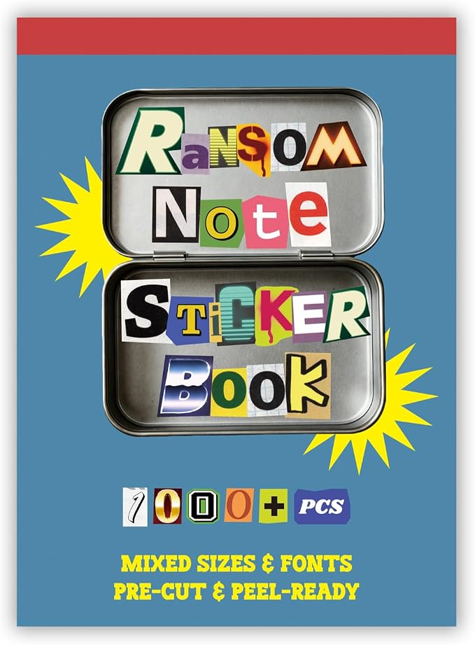 Ransom Note Sticker Book Vintage Alphabet Letter Scrapbook Supplies