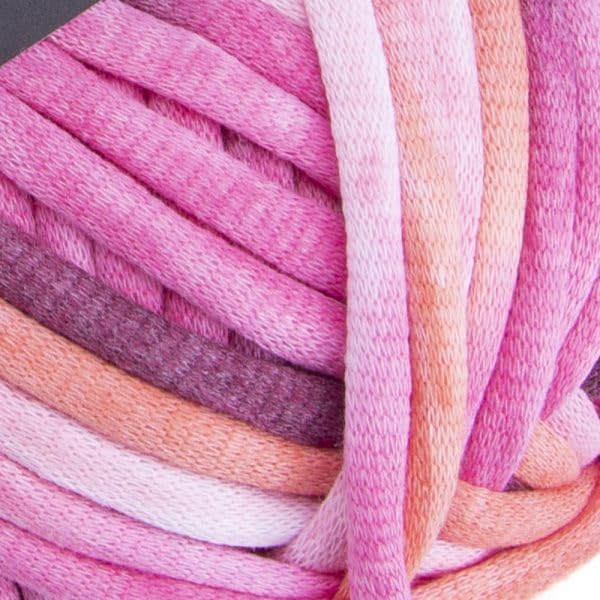 YarnArt Cord Rainbow Yarn - Cotton Polyester Crocheting and Knitting Yarn - Home Decoration Yarn for Baskets, Doormats, Rugs, Supla, Cushions, Blankets, Bags,Super Bulky #6, (1 Skein) (911)