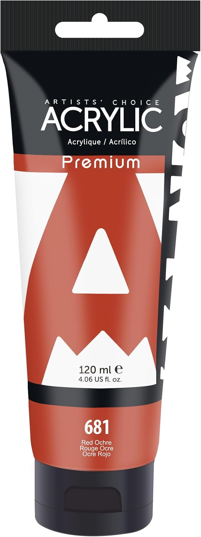 AUREUO Red Ochre Acrylic Paint, 4 Fl Oz / 120ml Single Tube, Rich Pigment Art Craft Paints for Canvas, Rocks, Wood, Ceramic, Fabric - Art Supplies for Beginners, Professionals, Artists