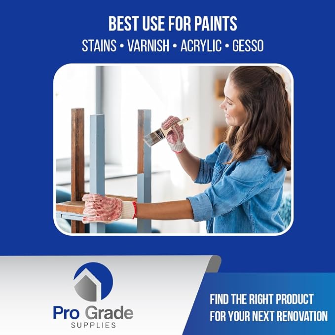 Pro Grade Paint Brushes, 2.5 Inch Angle Paint Brush, Walls & Trim, 12 Pack | Sash, cut-in & detail work | Furniture, cabinets & doors | Interior & exterior | Latex, oil & stain | Medium stiff bristles