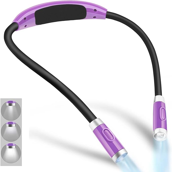Vekkia Rechargeable LED Neck Book Light for Reading in Bed