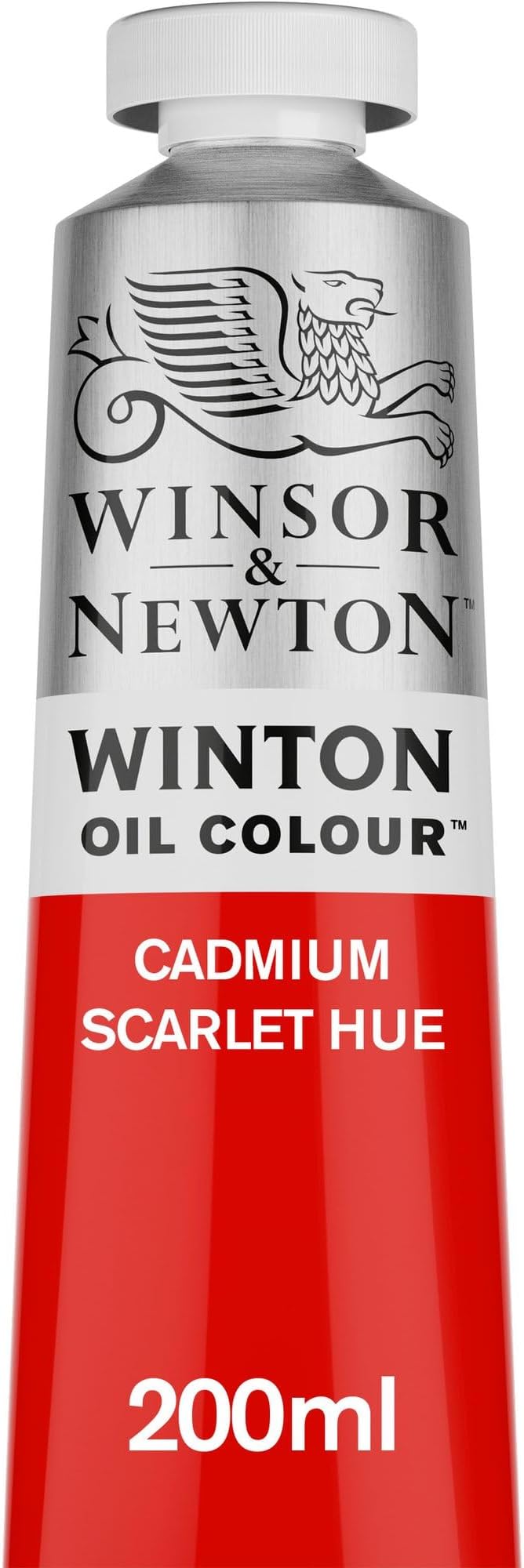 Winsor & Newton Winton Oil Color, 200ml Tube, Cadmium Scarlet Hue | Artist pigments, Durable, Lightfast, Permanent, Uniform Consistency, Great Pigment Load