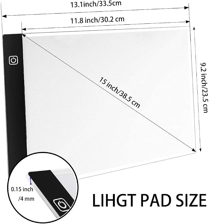 A4 Light Pad for Diamond Painting, Diamond Art Light Board, USB Powered