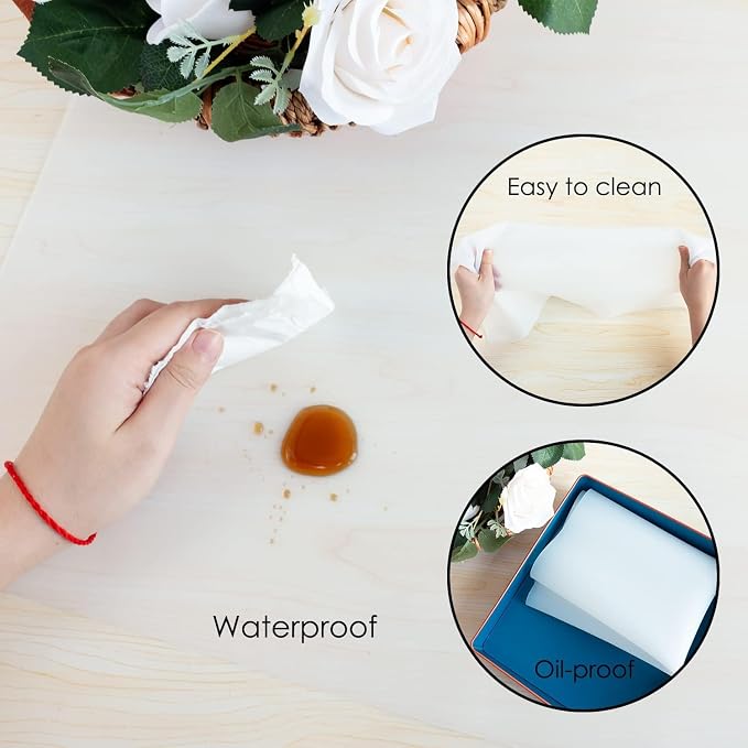 Extra Large Silicone Mats, Food-Grade Kids Silicone Placemats Silicone Mats for Kitchen Counter Heat Resistant Mat Dab Mat, Non Stick Silicone Mat for Craft Pastry Baking, 27.6'' x 16'', Clear 1Pack