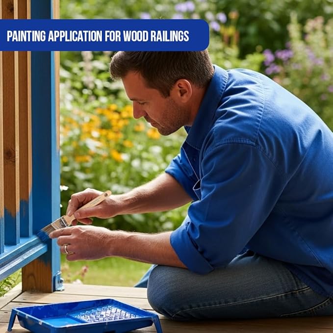 Pro Grade Angle Paint Brushes, Paint Brush Set for Trim & Walls, 10 Pc | Sash & cut-in detail | Furniture, cabinets, doors & fences | Interior & exterior | Latex, oil & stain | Medium stiff bristles