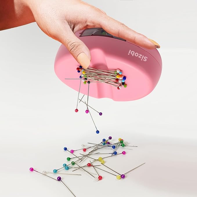 Sizobi Magnetic Pin Holder Cushions with 100 Pcs Ball Head Straight Pins