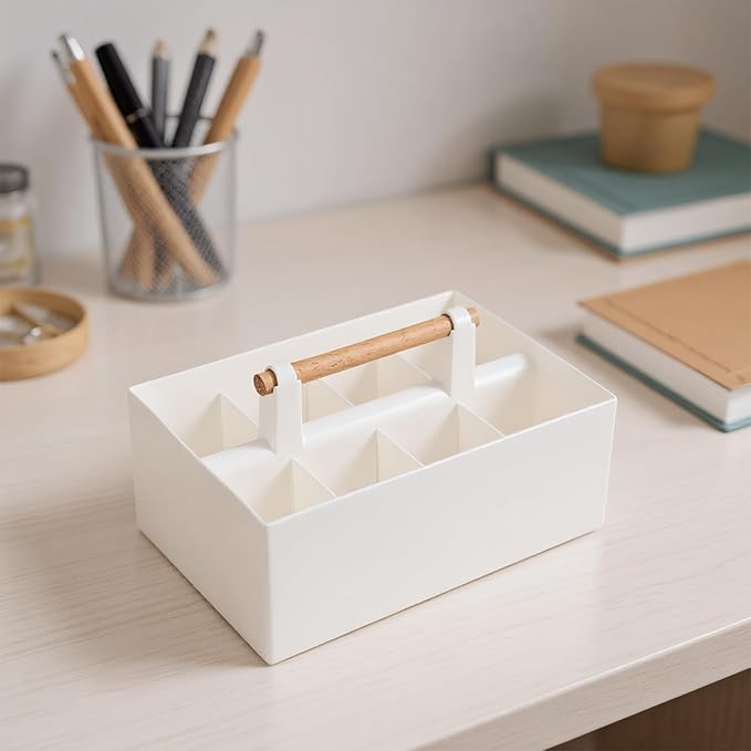 Buqoo Desk Organizer with 8 Compartments for Office Supplies