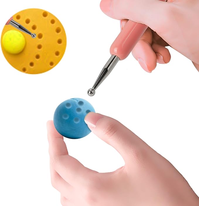 5 Pcs Pattern Tracing Stylus, Ball Embossing Stylus for Transfer Paper, Tracing Tools for Drawing, Embossing Tools for Paper, Art Dotting Tools for Nail Art, Ball Tip Clay Tools Sculpting Stylus