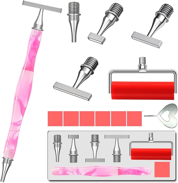 LEIYULY 13PCS Thin Diamond Art Pens, with 1,3,6,9 Thin Stainless Steel Nibs