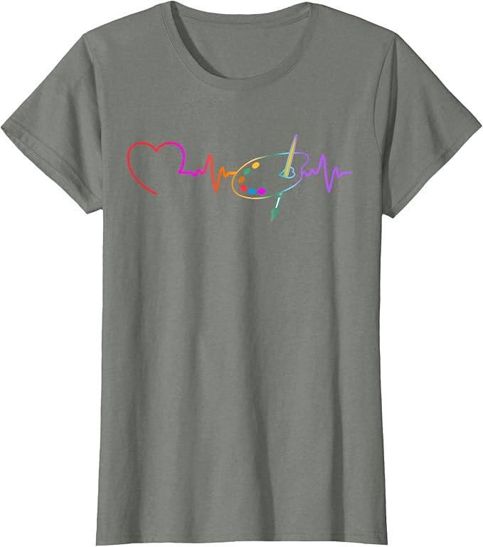 Funny Paint Palette Brush Artist Painter Art Teacher Men Kid T-Shirt
