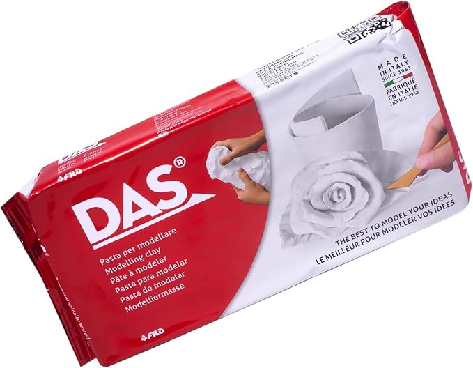 DAS Modeling Clay Air Hardening, White, 2.2lb, 1 Count | Supports classroom learning, crafts and creative activities