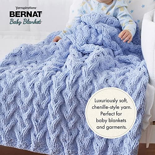 Bernat Baby Blanket Raspb Kisse Yarn - 300g/10.5oz - Polyester - 6 Super Bulky - 220 Yards - Knitting/Crochet, 2 Pack, RASPBERRY KISSES