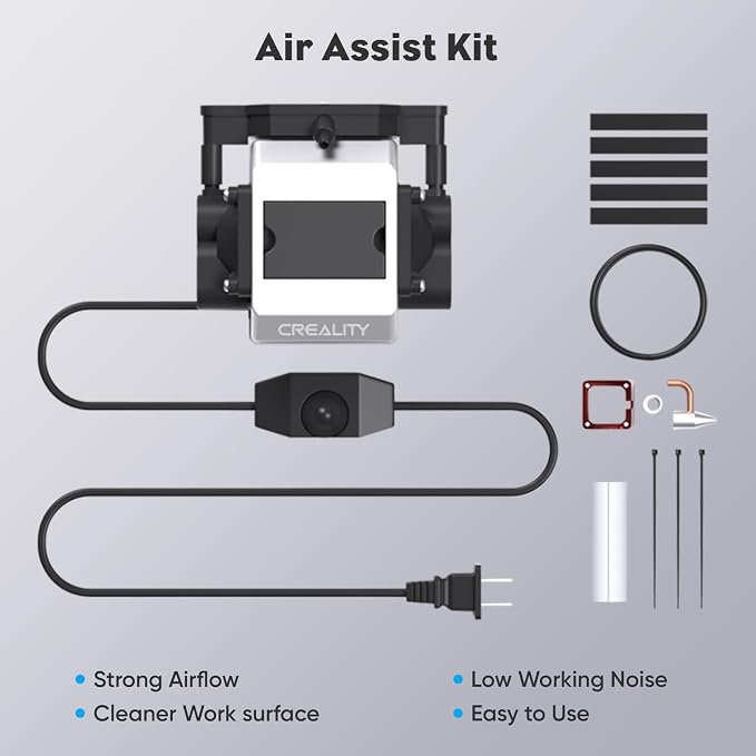 Air Assist for Laser Cutter, Laser Air Assist Laser Engraver for Wood and Metal 22L/min Air Output for Laser Air Assist Protect Laser Lens Reduce Surface Temperature