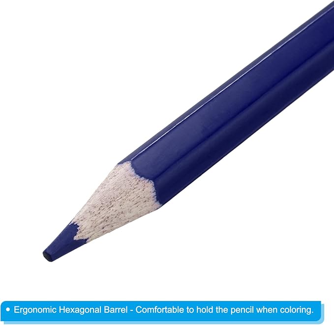 PATIKIL Watercolor Pencil, 12Pcs Water Soluble Pencils for Blending, Coloring, Sketch Drawing, Painting, Dark Blue