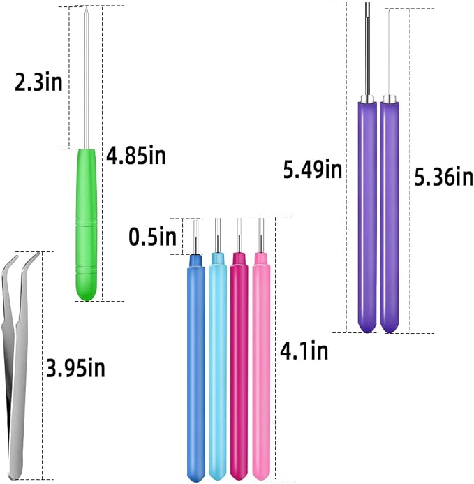 12 Pcs Paper Quilling Slotted Tool Paper Curling Tools Kit Quilling Needle Pen for Art Craft Different Size DIY Paper Cardmaking Project Rolling Multifunction Slotted Quilling Tool Set Handmade Tools