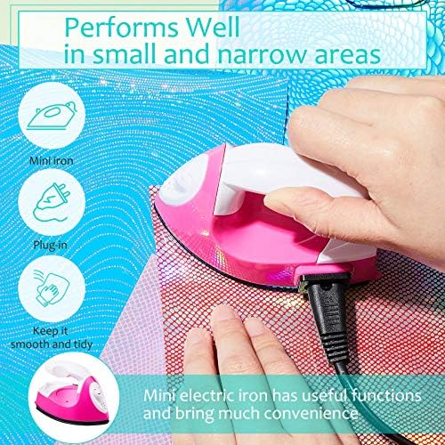 Honoson Mini Craft Iron with Charging Base Tiny,Pink