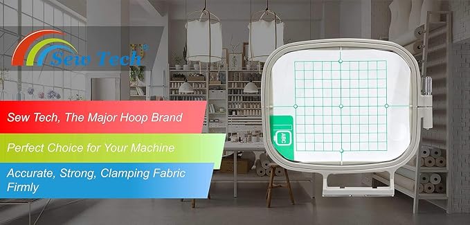 Sew Tech Embroidery Hoop for Brother, 4x4in 100x100mm SA443 EF83 Frame | Fits PE900 SE2000 PE800 PE780D PE770 PE700 SE2100 SE1950 SE1900 NS1250E NS2850D Brother; Baby Lock Bloom Accord Ellure