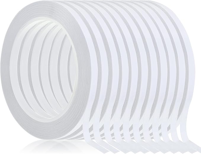 Chuangdi 8 Rolls Double Sided Tapes for Arts, Crafts Photography, Scrapbooking Gift Wrapping Adhesive Sticky Tape Card Making Paper DIY Office Supplies, Each Roll 25 Yards Long (1/4 Inch Wide)