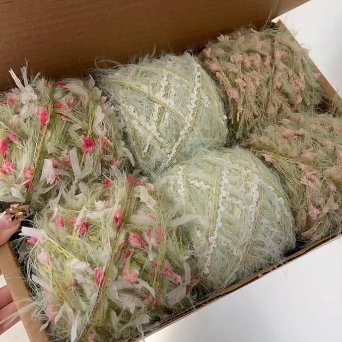 【Blind Box 】Artisanal Yarn Fancy Yarn Multifiber Blended Yarn Soft Colorful