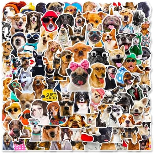 Dog Stickers, 100 Pcs Cute Dog Waterproof Stickers, Vinyl Stickers for Water Bottle, Laptop, Phone Stickers for Kids Teens Girls Adults