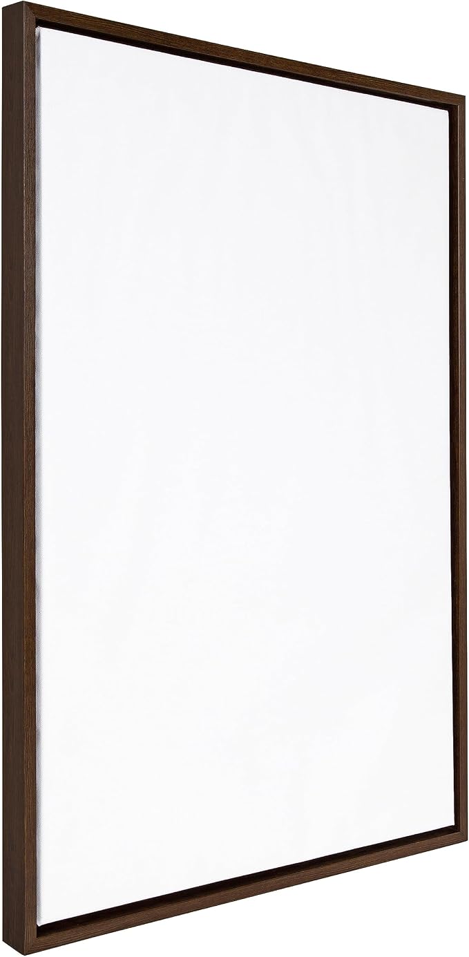 Kate and Laurel Sylvie Blank Framed Canvas Wall Art, 18x40, Premium Modern Empty Canvas for Paint-Your-Own Art, Gold Framing