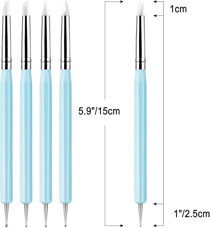 10PCS Silicone Color Shaper Tools, Clay Sculpting Tools for Artists | Soft Silicone Tip Tools For Painting, Oil Pastels, Resin And Clay. Ideal For Blending, Shaping And Applying Masking Fluid.