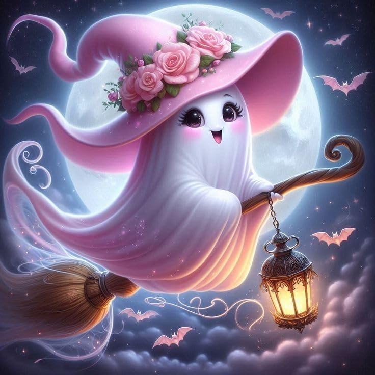 Axquilon Halloween Ghost Diamond Art Kits for Adults 12x12 inch