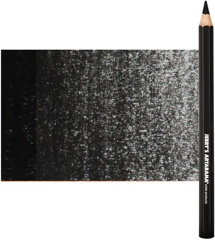 Jerry's Artarama Jumbo Jet Charcoal Pencil, 5.5mm Lead - Durable, Oversized Pencil for Sketching, Outlines & Technical Drawing, Perfect for Kindergarten & Art Enthusiasts - Black
