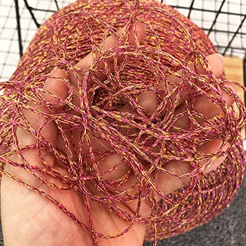 100gram DIY Wine Red Lurex Thread Shining Yarn Glitter Sparkle Yarn Metal Yarn DIY Fancy Sparkle Yarn Crochet Knitting Sweater Scarf Bag Yarn Accessory Yarn