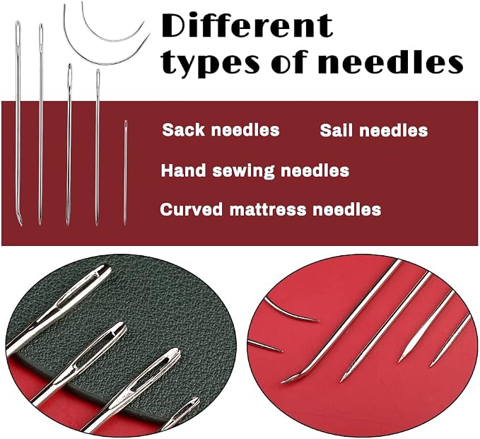 Waxed Thread, Upholstery Needle and Thread 32 Yards Light Gray
