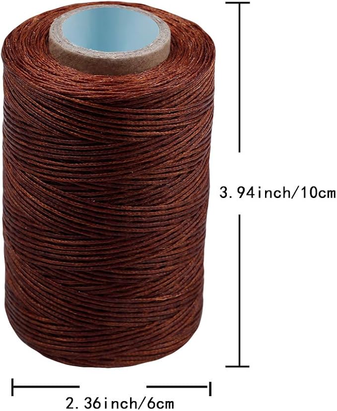 284Yards Leather Sewing Waxed Thread, 0.8mm Waxed Thread for Bookbinding | Waxed Thread for Bookbinding, Upholstery Thread Heavy Duty, Wax String for Leather Craft DIY/Bookbinding/Shoe Repairing