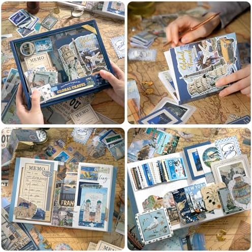 Scrapbook Supplies Kit, Vintage Junk journaling Supplies, Scrapbooking Kit