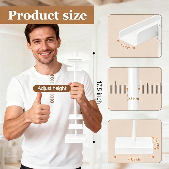 18'' Adjustable Tabletop Easel Stand, White Easel for Display | Steady and Elegant Picture Easels for Display, Picture Frame Stand, Adjustable Art Easel,Picture stand for Artwork, Photo.