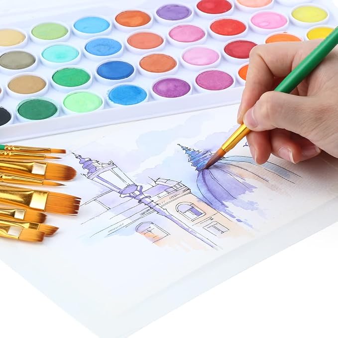 Transon 20pcs Artist Painting Brush Set for Acrylic Watercolor Gouache Hobby Craft Face Rock Painting Green